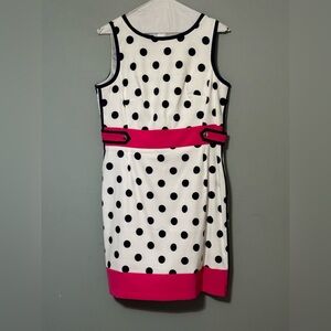 AGB Black and Pink Polka Dot Mini Dress